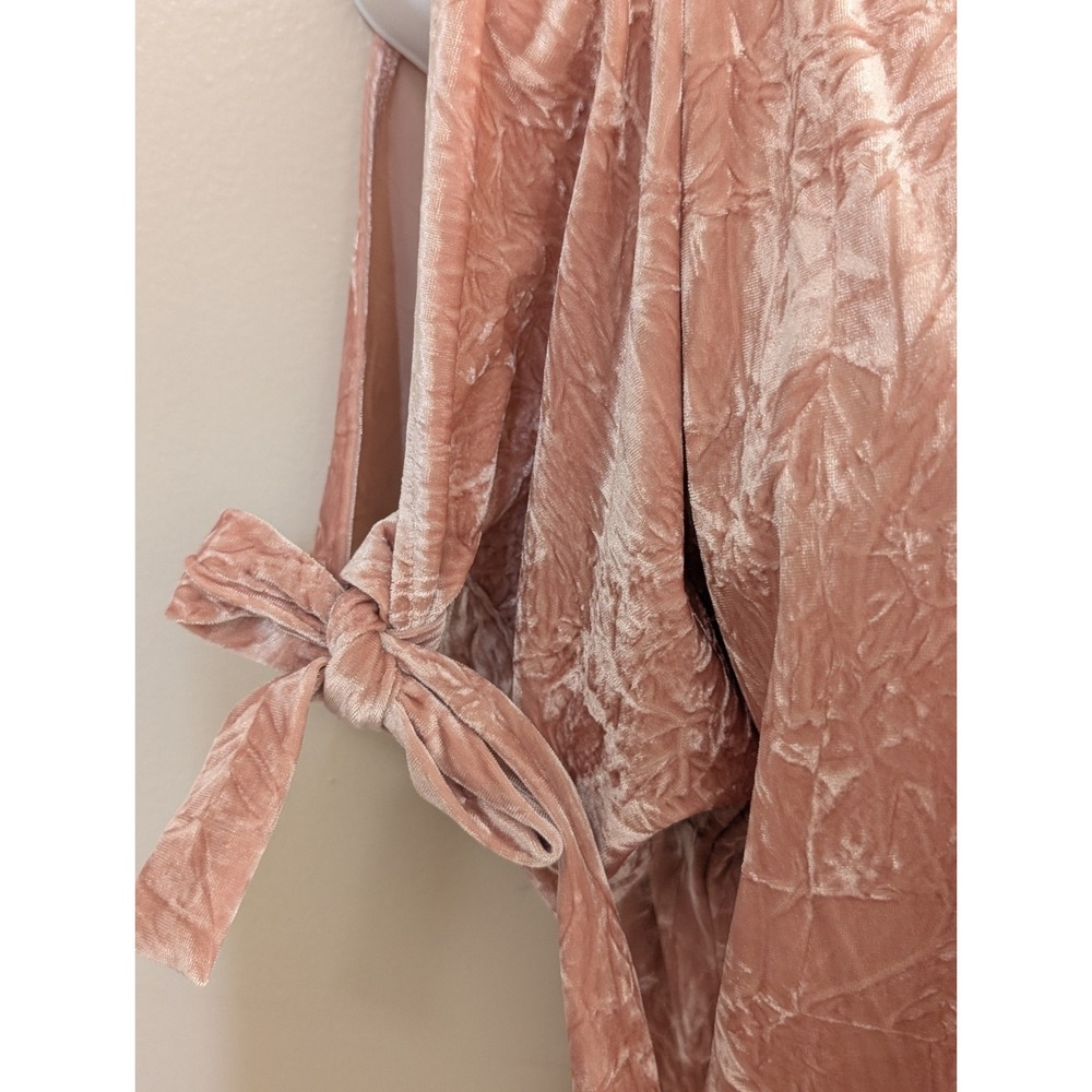 Anthropologie Maeve Crushed Velvet Short Slv Ties Size XS Fairy Soft Girl Glamor - Picture 8 of 15